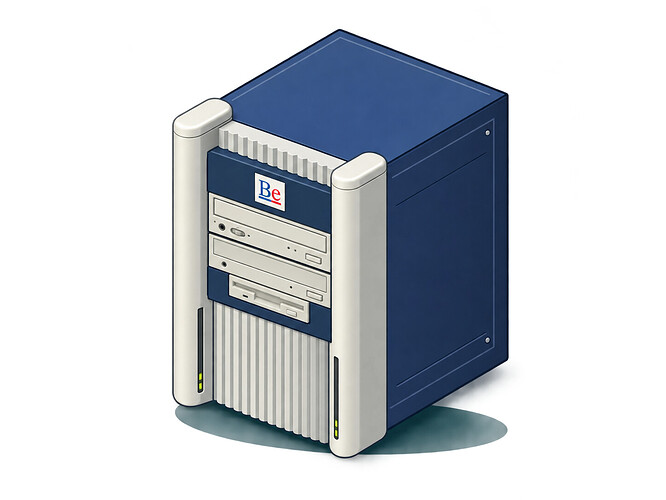 Retro BeBox Isometric Server Tower