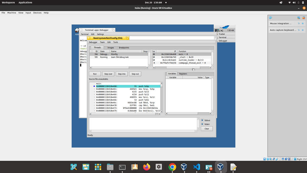 Unable to debug ifconfig with Haiku debugger - Help - Haiku Community