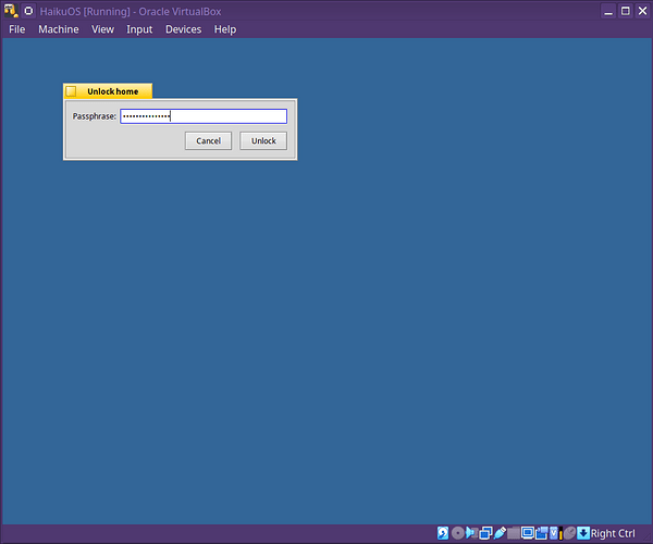 Haiku Encrypted Home Boot Unlock