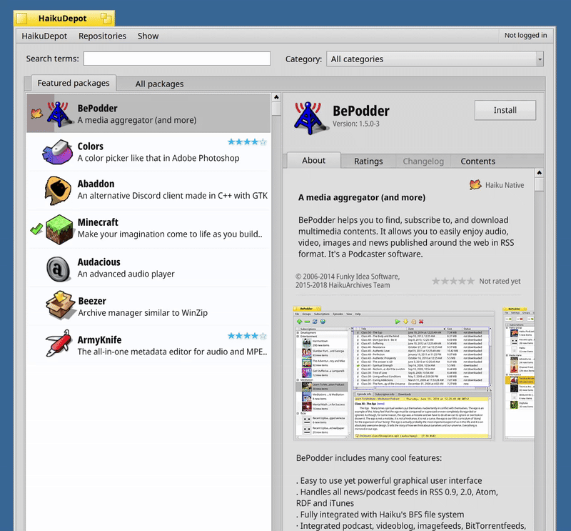 HaikuDepot_Featured_Feedback
